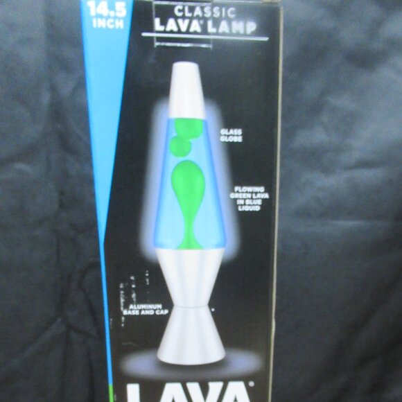 Classic Lava Lamp 14.5" Green and Blue - Picture 5 of 6